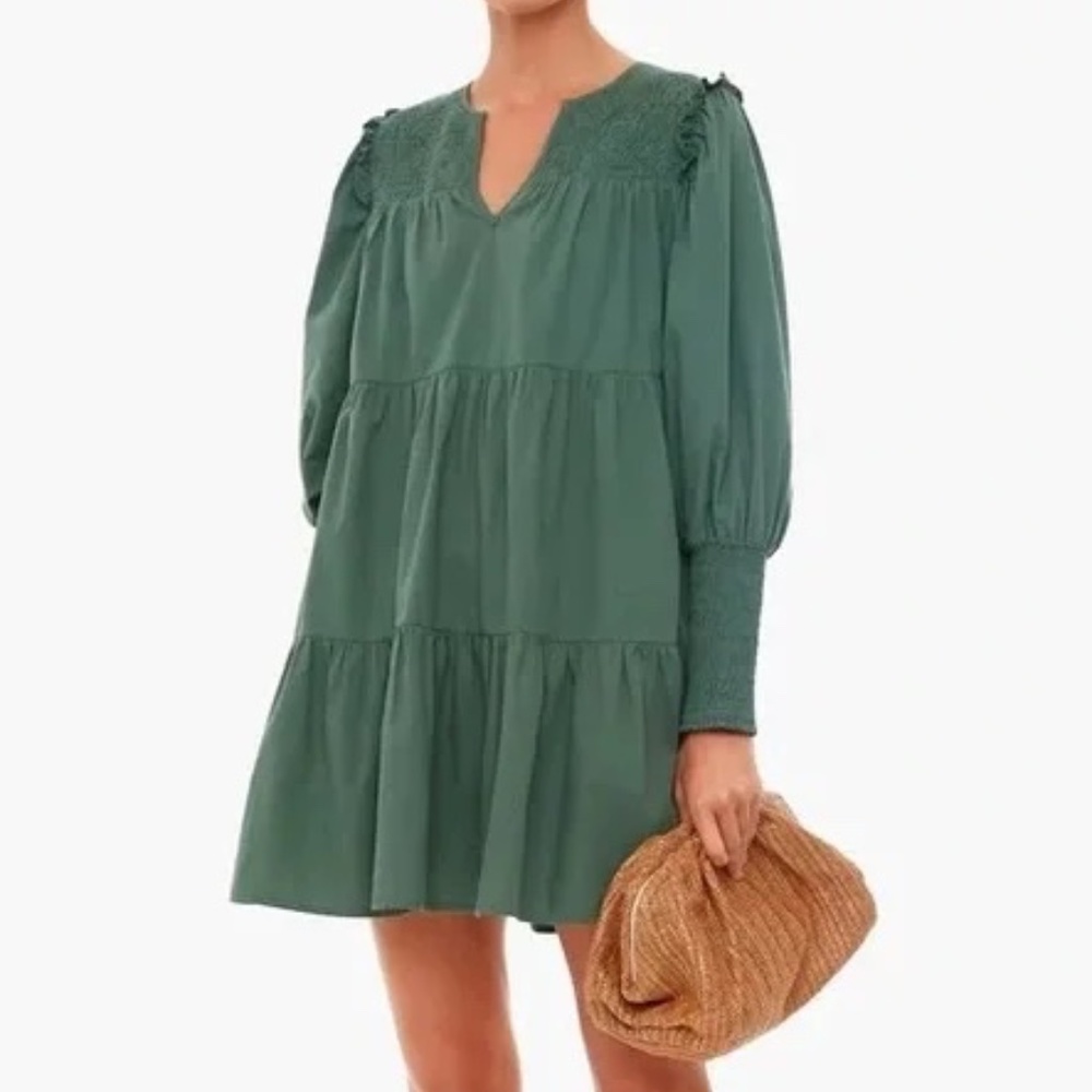 Tuckernuck Pomander Place Jaguar Green Ceci Dress Size Small NWOT